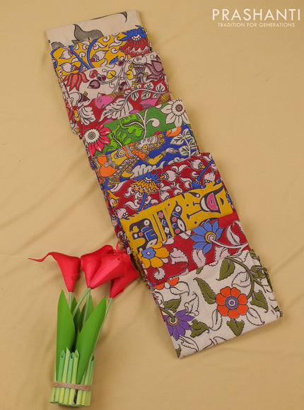 Kalamkari cotton blouse bit multi colour and multi design pack of 10