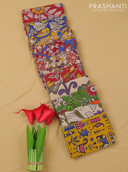 Kalamkari cotton blouse bit multi colour and multi design pack of 10