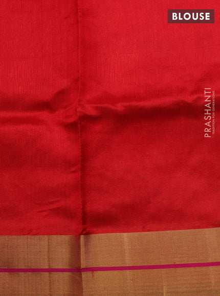 Pure chanderi silk saree red with allover zari weaves and zari woven border