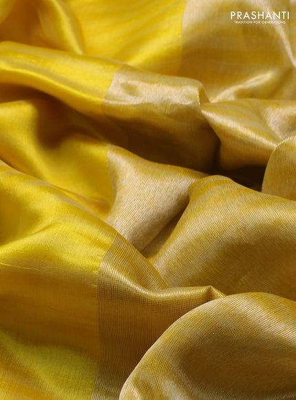 Pure chanderi silk saree \ with allover stripes pattern & buttas and zari woven border