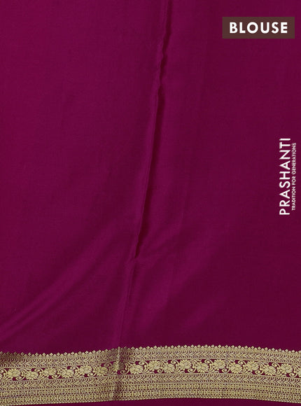 Pure mysore silk saree pink with allover zari checked pattern and zari woven border