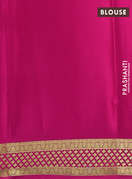 Pure mysore silk saree pink with allover zari woven buttas and zari woven border