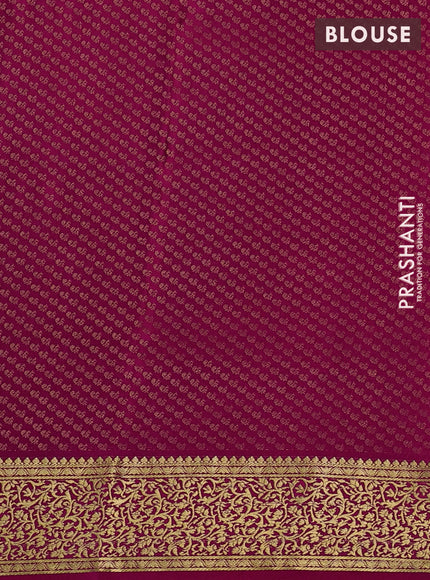 Pure mysore silk saree pink with allover zari woven buttas and zari woven border
