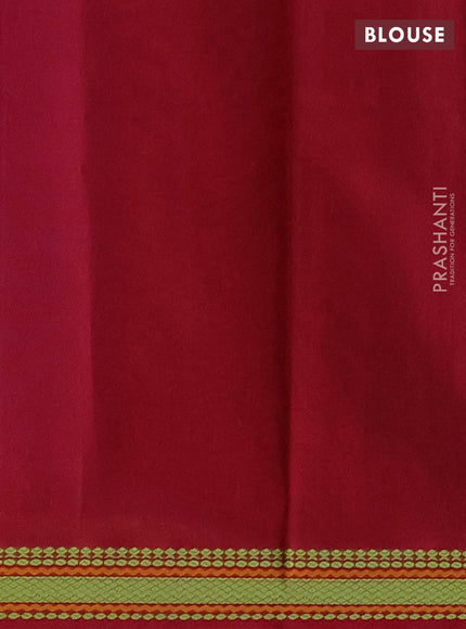 Kora silk cotton saree violet and maroon with paisley thread woven buttas and thread woven border