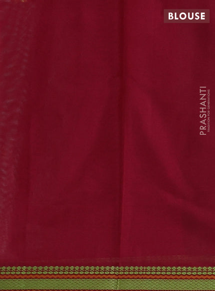 Kora silk cotton saree grey and maroon with paisley thread woven buttas and thread woven border