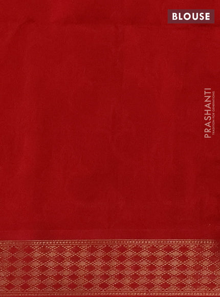 Kora silk cotton saree rustic orange and red with allover self emboss  and zari woven border