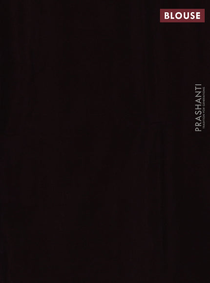 Kora silk cotton saree navy blue and deep maroon with allover thread woven buttas and simple border