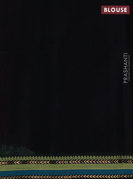 Kora silk cotton saree deep maroon and black with allover thread & zari woven buttas and thread & zari woven border