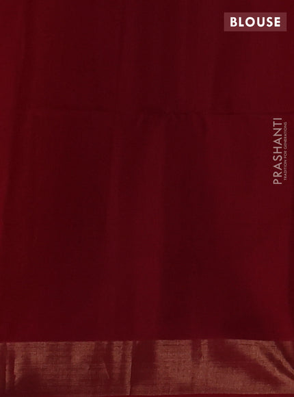 Kora silk cotton saree dual shade of red with allover zari woven buttas and zari woven border
