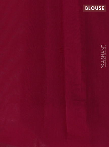 Kora silk cotton saree dual shade of pinkish green and pink with allover zari weaves and zari woven butta border