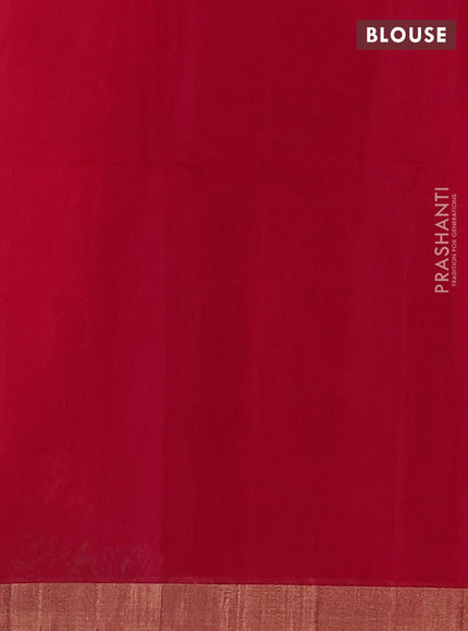 Kora silk cotton saree dual shade of pink with allover zari woven buttas and zari woven border