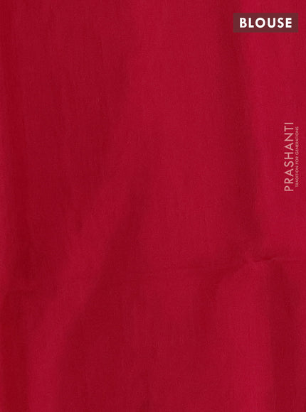 Kora silk cotton saree dark mustard and pink with zari woven buttas and simple border