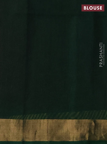 Kora silk cotton saree maroon and green with thread & zari woven buttas and zari woven border