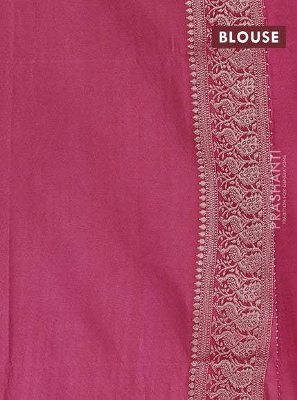 Semi soft silk saree mauve pink with allover zari woven buttas and zari woven border