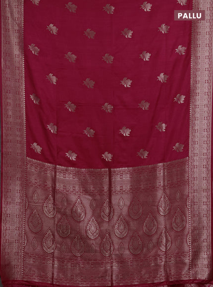 Semi soft silk saree pink with zari woven buttas and zari woven border