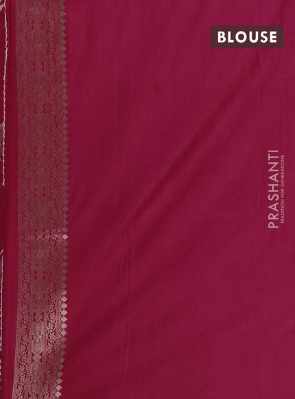 Semi soft silk saree pink with zari woven buttas and zari woven border
