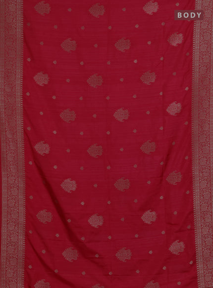 Semi soft silk saree pink with allover zari woven buttas and zari woven border