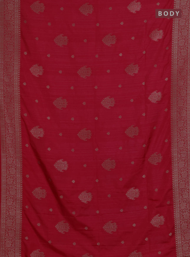 Semi soft silk saree pink with allover zari woven buttas and zari woven border