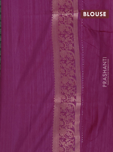 Semi soft silk saree magenta pink with floral zari woven buttas and zari woven border