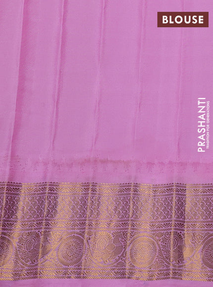 Pure gadwal silk saree dark pink and light pink with allover thread & zari woven buttas and temple design zari woven border