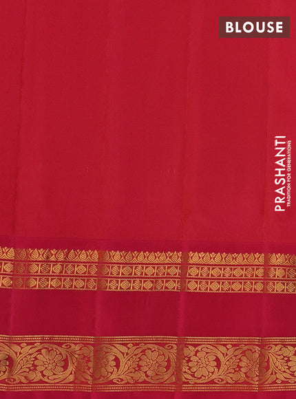 Pure gadwal silk saree pale yellow and pink with allover zari woven buttas and rettapet zari woven korvai border