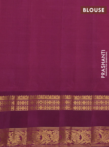 Pure gadwal silk saree mustard yellow and magentaa pink with allover silver & zari woven buttas and zari woven korvai border