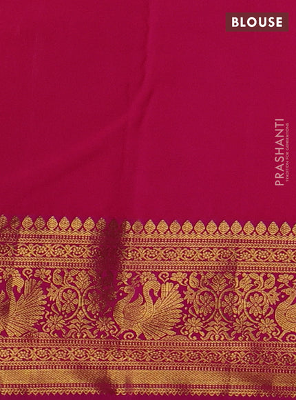 Kanchipuram silk saree lavender and pink with allover zari woven brocade weaves and zari woven border