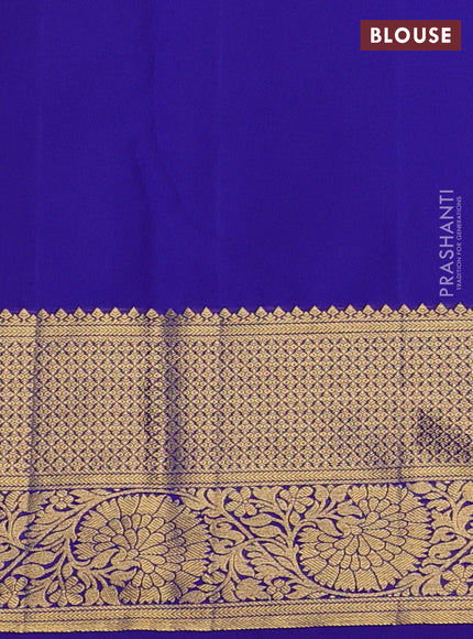 Kanchipuram silk saree maroon and violet with allover zari woven brocade weaves and zari woven border
