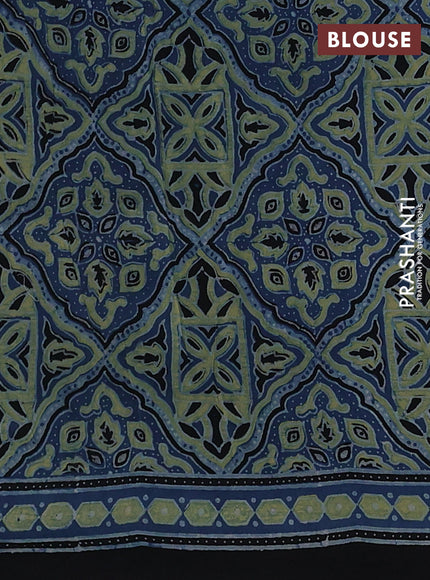 Dola silk saree blue with allover butta prints and zari woven border