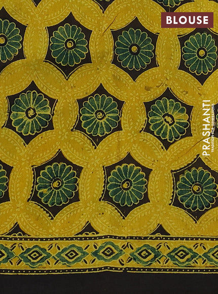 Dola silk saree yellow with allover butta prints and zari woven border