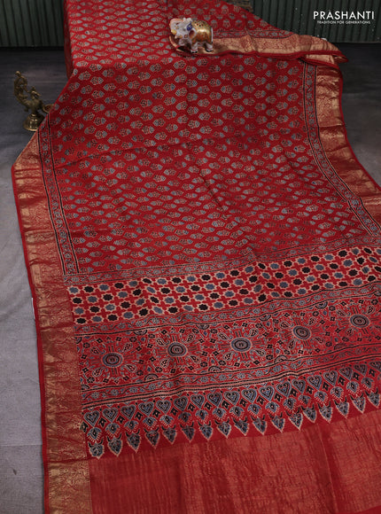 Dola silk saree maroon with allover floral butta prints and zari woven border