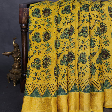 Collection image for: Ajrakh Printed Sarees - Dola Silk & Modal Silk