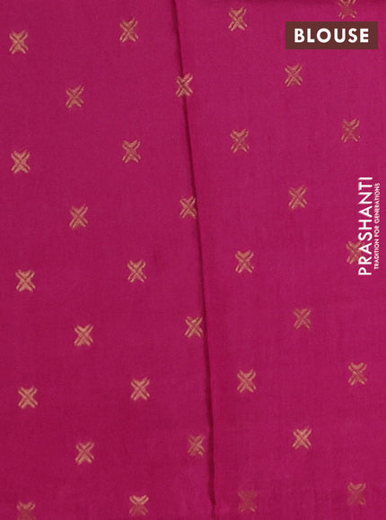 Semi mysore silk saree mauve pink with plain body and zari woven border