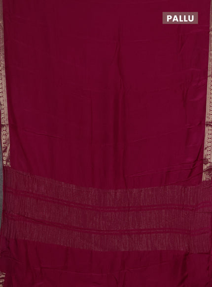 Semi mysore silk saree pink with plain body and temple design zari woven border