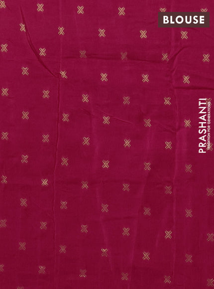 Semi mysore silk saree pink with plain body and temple design zari woven border