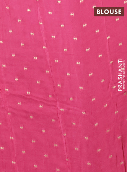 Semi mysore silk saree mauve pink with plain body and temple design zari woven border
