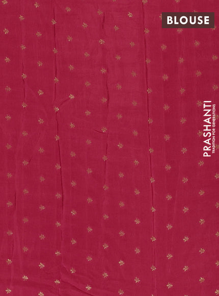 Semi mysore silk saree red with plain body and zari woven border