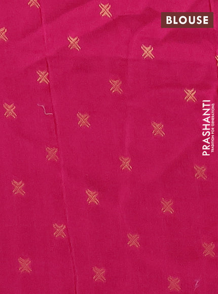 Semi mysore silk saree onion pink with plain body and zari woven border