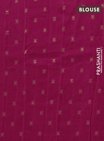Semi mysore silk saree pink with plain body and zari woven simple border