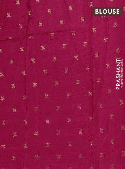 Semi mysore silk saree pink with plain body and zari woven border