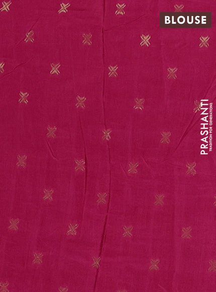 Semi mysore silk saree pink with plain body and zari woven simple border