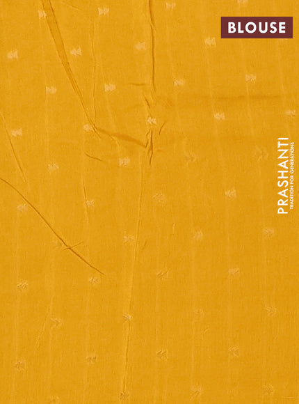 Semi mysore silk saree mustard yellow with plain body and zari woven simple border