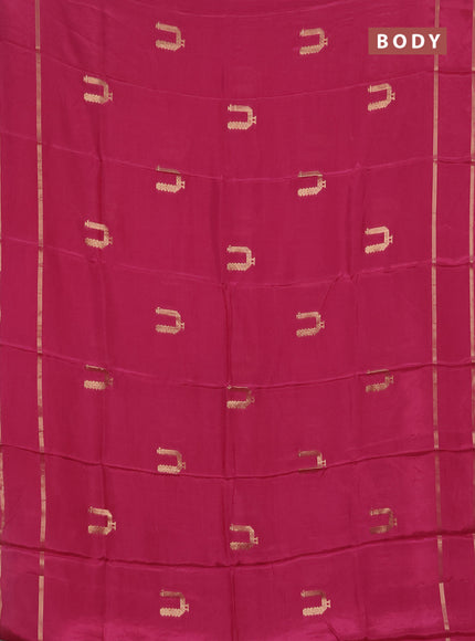 Semi mysore silk saree mauve pink with zari woven buttas and rettapet zari woven border