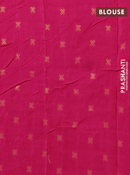 Semi mysore silk saree mauve pink with zari woven buttas and rettapet zari woven border