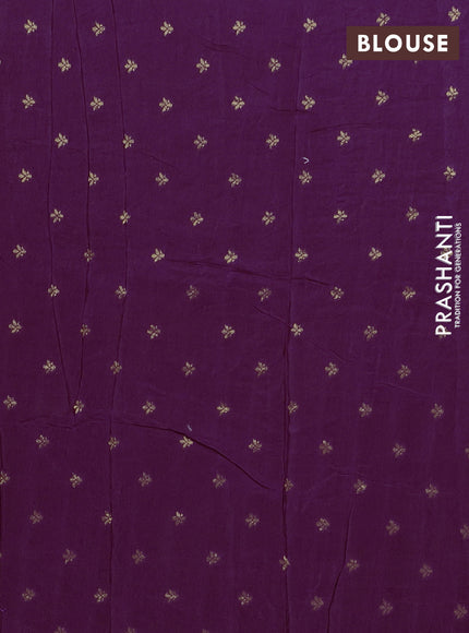 Semi mysore silk saree wine shade with zari woven buttas and rettapet zari woven border