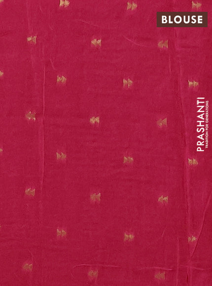 Semi mysore silk saree pink with allover zari checks and zari woven butta border