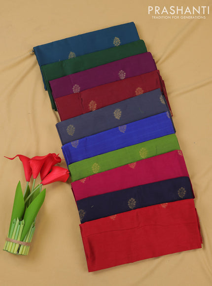 Raw silk blouse bits multi colour and pack of 10
