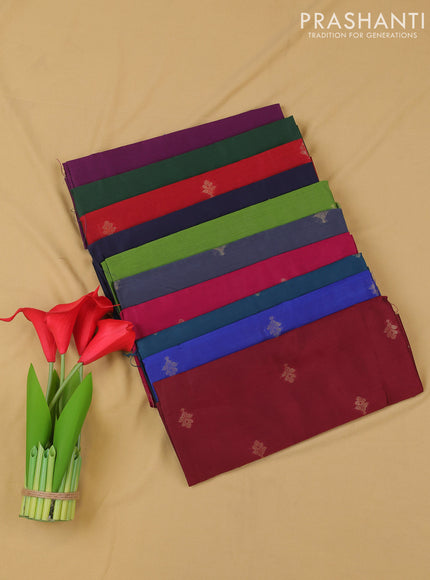 Raw silk blouse bits multi colour and pack of 10