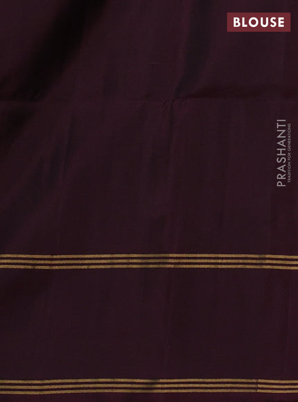 Pure soft silk saree rust shade and deep wine shade with allover zari woven buttas and rettapet zari woven border
