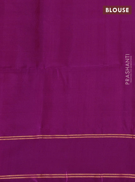 Pure soft silk saree violet and magenta pink with allover zari woven buttas and rettapet zari woven border